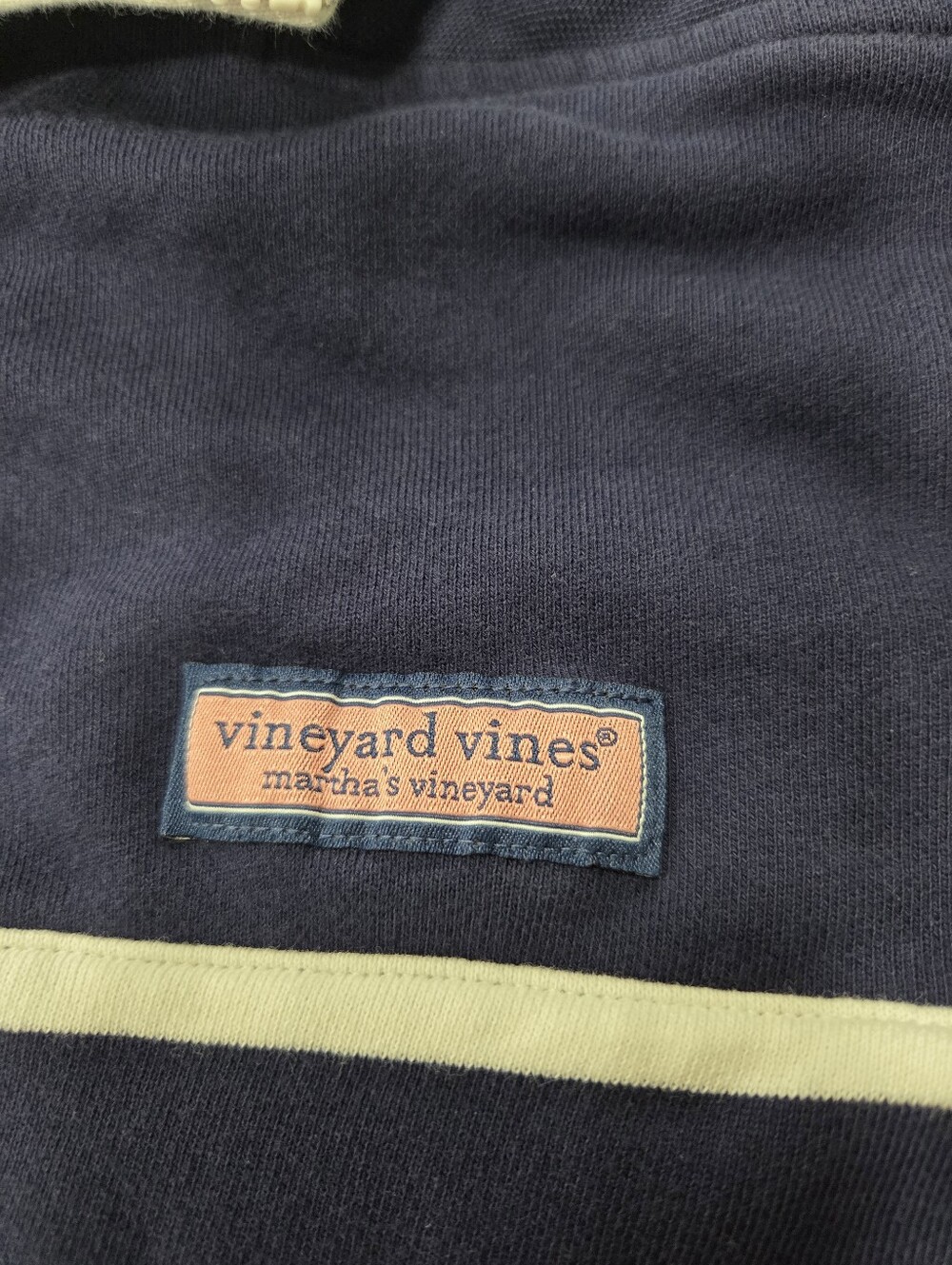 Vineyard Vines The Shep Shirt Nautical Striped Quarter-Zip Pullover Large - Picture 6 of 8